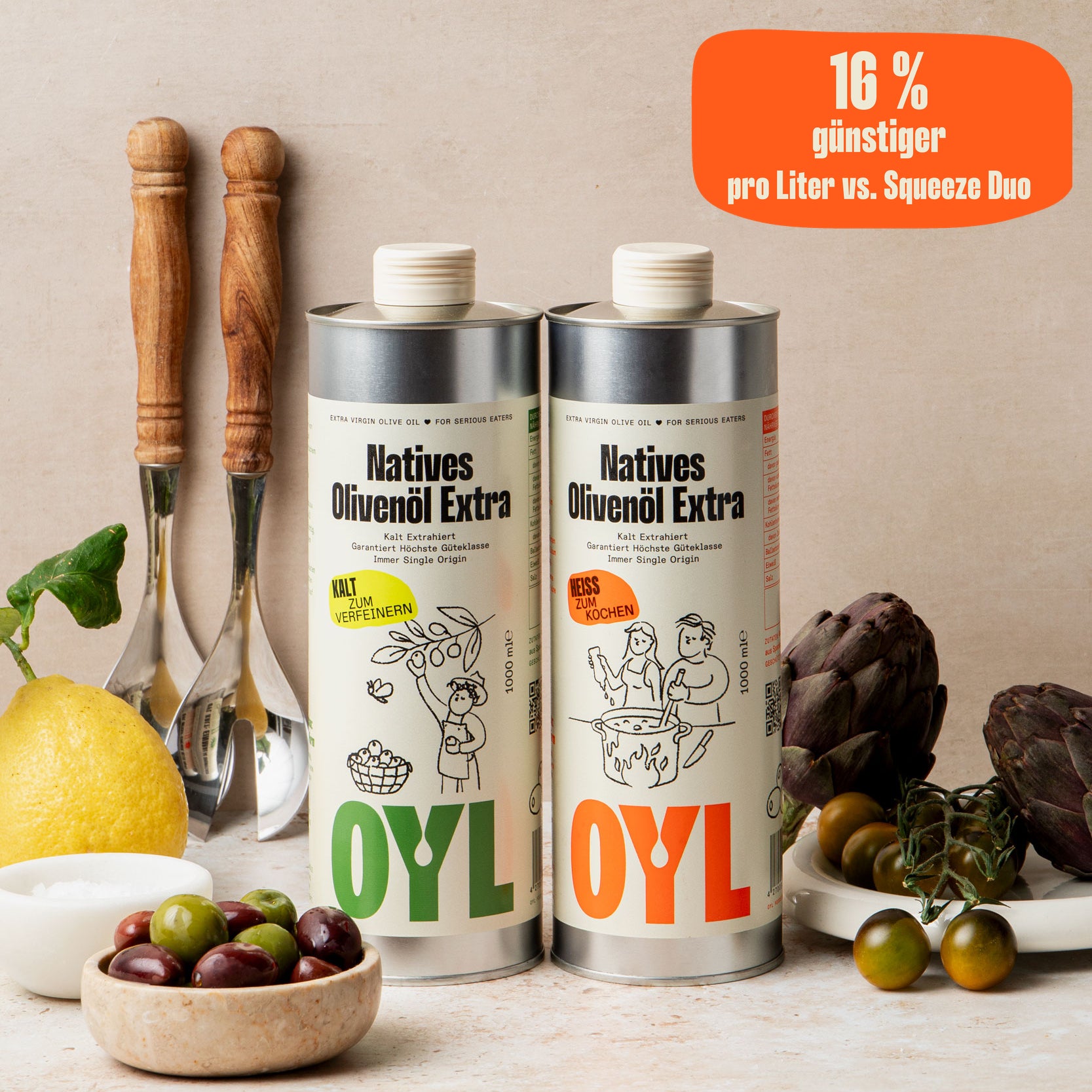 OYL Nachfüll-Set mit je 1 Liter HEISS und KALT